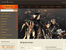 Tablet Screenshot of good4game.com